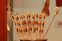 Thưởng thức côn trùng nướng trên đường du lịch